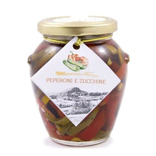 Peperoni e Zucchine sott'olio - 270 grammi